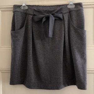 Ann Taylor Grey Knit mini skirt